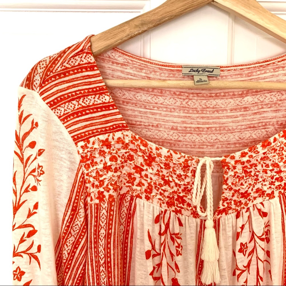 Lucky brand peasant blouse size S